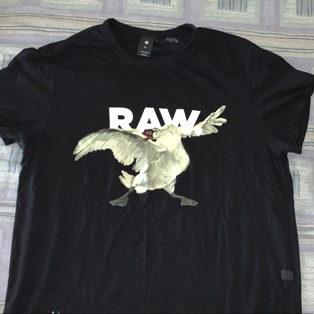 2018 Black G-Star raw t-shirt